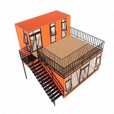 Contenitore di spedizione prefabbricato Pop Up Coffee Shop Ristorante Opzioni per il muro di 50/75/100mm Wave Sandwich Panel