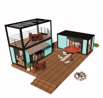 Hotel Container House con tubi quadrati in acciaio galvanizzato Struttura principale e 2 o 3 camere da letto