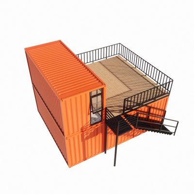 Contenitore di spedizione prefabbricato Pop Up Coffee Shop Ristorante Opzioni per il muro di 50/75/100mm Wave Sandwich Panel