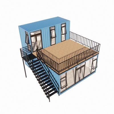 Prefabbricato Container Bar Pop Up Coffee Shop Ristorante Mobile Container Bar con telaio in acciaio galvanizzato 180g