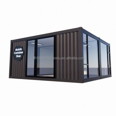 2023 Case di contenitori modulari prefabbricate con finestre in lega di alluminio e tubi quadrati in acciaio galvanizzato