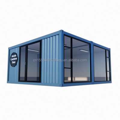 2023 Case di contenitori modulari prefabbricate con finestre in lega di alluminio e tubi quadrati in acciaio galvanizzato