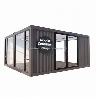 2023 Case di contenitori modulari prefabbricate con finestre in lega di alluminio e tubi quadrati in acciaio galvanizzato