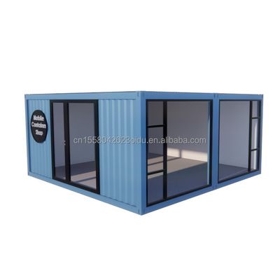 2023 Case di contenitori modulari prefabbricate con finestre in lega di alluminio e tubi quadrati in acciaio galvanizzato