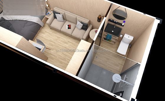 Casa prefabbricata per giardino con contenitore in legno