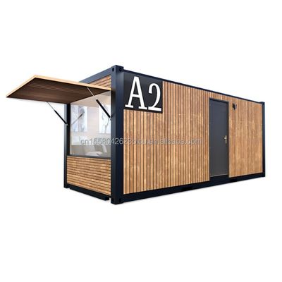 Casa prefabbricata per giardino con contenitore in legno