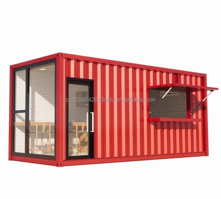 Container di spedizione prefabbricato da 20 piedi Pop Up Coffee Shop Ristorante Mobile Container Bar con moderno design e stile bagno