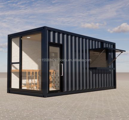 Container di spedizione prefabbricato da 20 piedi Pop Up Coffee Shop Ristorante Mobile Container Bar con moderno design e stile bagno