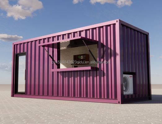 Container di spedizione prefabbricato da 20 piedi Pop Up Coffee Shop Ristorante Mobile Container Bar con moderno design e stile bagno
