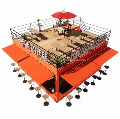 Negozio Mini 20ft Pop-up Store Container Bar Stand con robusto design modulare e muro 50/75/100mm Wave Sandwich Panel