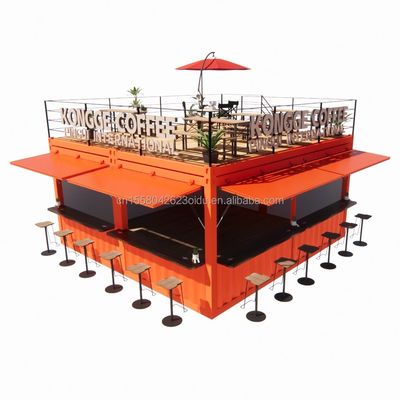Negozio Mini 20ft Pop-up Store Container Bar Stand con robusto design modulare e muro 50/75/100mm Wave Sandwich Panel