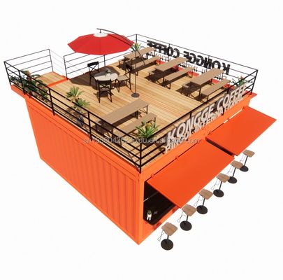 Negozio Mini 20ft Pop-up Store Container Bar Stand con robusto design modulare e muro 50/75/100mm Wave Sandwich Panel
