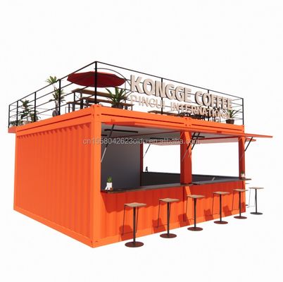 Negozio Mini 20ft Pop-up Store Container Bar Stand con robusto design modulare e muro 50/75/100mm Wave Sandwich Panel