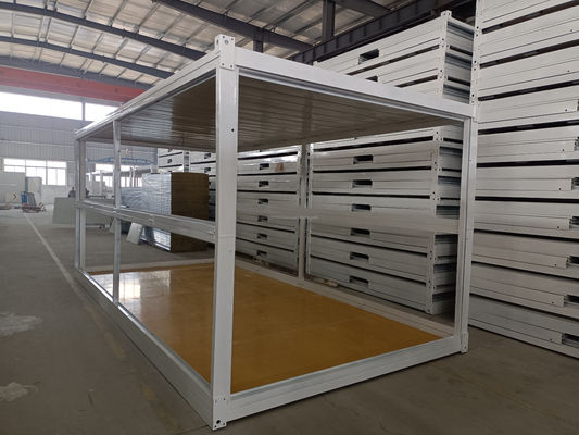 50/75/100mm Wave Sandwich Panel 20ft Flat Packaging Fast Folder Container Trailer per le vostre esigenze B2B