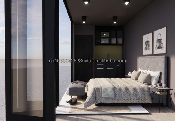 20ft Acciaio Cornice Galvanizzato Acciaio piegatura 180g Bagno Casa Contenitore Casa Prefabbricata Mobile per i prodotti