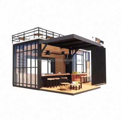 Aluminico Legato Finestre Prefabbricate Spedizione Mobile Caffe' Container Bar Shop per Disegno Personalizzabile
