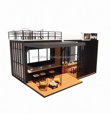 Aluminico Legato Finestre Prefabbricate Spedizione Mobile Caffe' Container Bar Shop per Disegno Personalizzabile