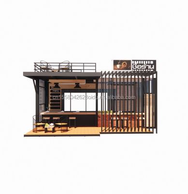 Aluminico Legato Finestre Prefabbricate Spedizione Mobile Caffe' Container Bar Shop per Disegno Personalizzabile