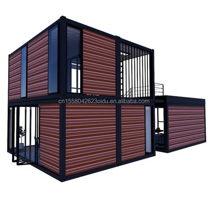 Tubi quadrati in acciaio galvanizzato 40ft 20ft camera da letto di lusso grande studio in vetro casa mobile per vivere in design personalizzato
