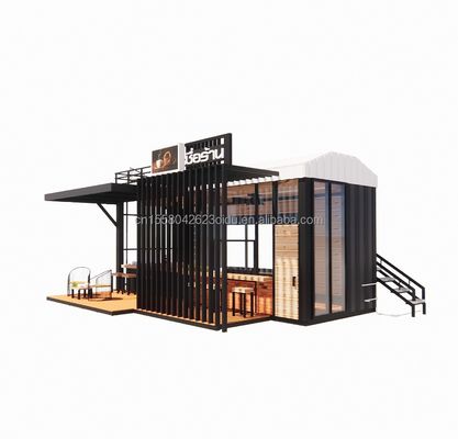 Aluminico Legato Finestre Prefabbricate Spedizione Mobile Caffe' Container Bar Shop per Disegno Personalizzabile