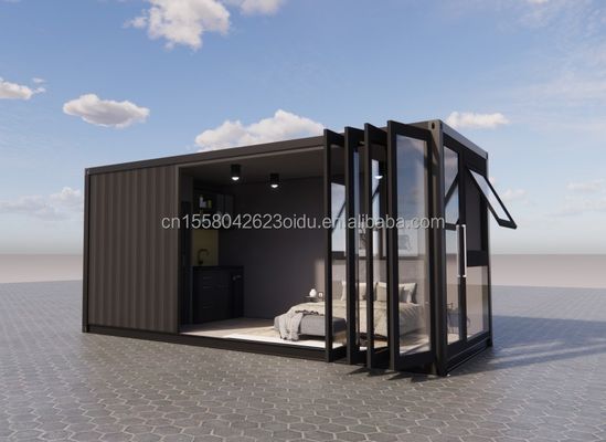 Facile installazione 20ft Prefab Container per spedizioni Case con bagno e parete 50/75/100mm Wave Sandwich Panel