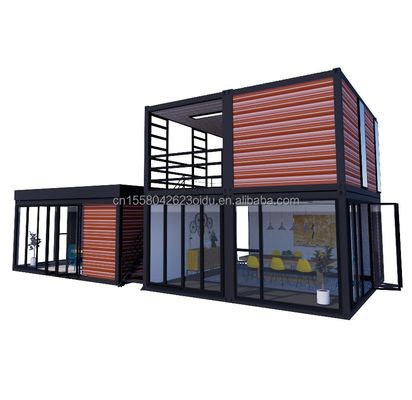 Tubi quadrati in acciaio galvanizzato 40ft 20ft camera da letto di lusso grande studio in vetro casa mobile per vivere in design personalizzato