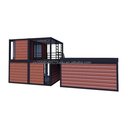 Tubi quadrati in acciaio galvanizzato 40ft 20ft camera da letto di lusso grande studio in vetro casa mobile per vivere in design personalizzato
