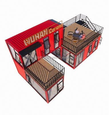 50/75/100mm Wave Sandwich Panel Container per Hotel Custom Made Bar Cafe Restaurant Store Container di spedizione Coffee Shop