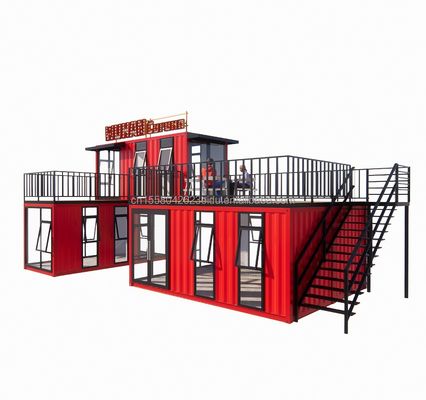 50/75/100mm Wave Sandwich Panel Container per Hotel Custom Made Bar Cafe Restaurant Store Container di spedizione Coffee Shop