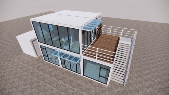Design moderno Luxury Prefabbricato Container Flat Pack Cucine alberghiere con 50/75/100mm Wave Sandwich Panel Pareti