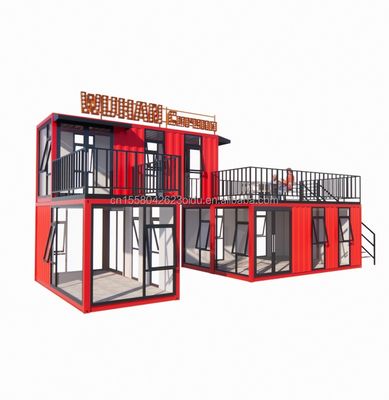 50/75/100mm Wave Sandwich Panel Container per Hotel Custom Made Bar Cafe Restaurant Store Container di spedizione Coffee Shop