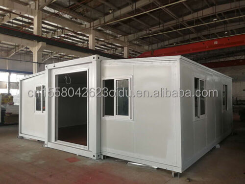 Case prefabbricate pieghevoli con design moderno e finestre in lega di alluminio