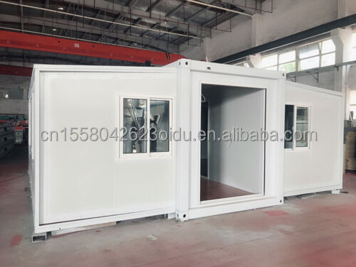 Case prefabbricate pieghevoli con design moderno e finestre in lega di alluminio