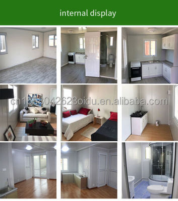Case prefabbricate pieghevoli con design moderno e finestre in lega di alluminio