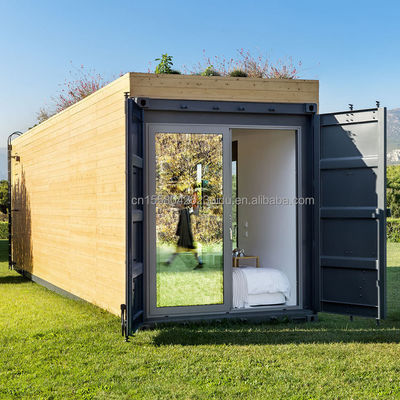 40ft 20ft Modern Luxury Garden Hotel Mobile Piccola casa con installazione rapida e 50/75/100mm Wave Sandwich Panel Wall