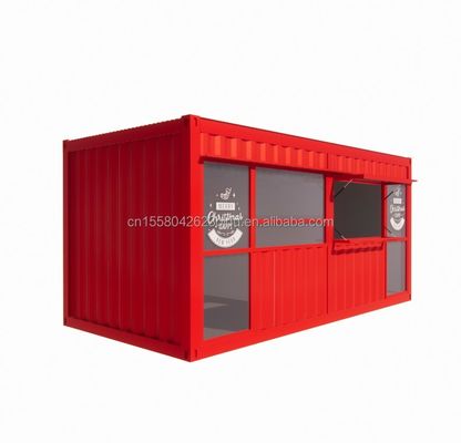 Booth di chiosco del negozio di convenienza in contenitore a confezione piatta per ristoranti fast-food e caffetterie