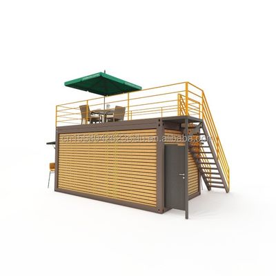 20 piedi contenitore bar del caffè portabile magazzino prefabbricato con contenitore di progettazione e 50/75/100mm Wave Sandwich pannelli di pareti