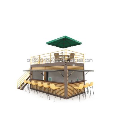 20 piedi contenitore bar del caffè portabile magazzino prefabbricato con contenitore di progettazione e 50/75/100mm Wave Sandwich pannelli di pareti
