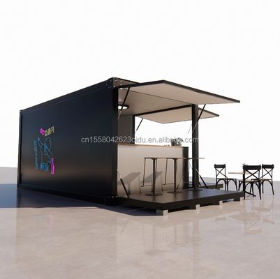 Container House Ristorante Negozio di cibo di strada Chiosco 20ft Mini Pop Up Shop Container con finestre in alluminio