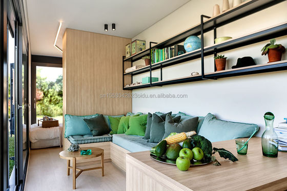 Tubi quadrati in acciaio galvanizzato 20 piedi Container Store Legno Grano Metallo Flat Frame Packaging Mobile House Direct Clothing Store