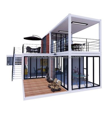 Casa in container da 40 piedi in acciaio galvanizzato Prefabbricata con 3 camere da letto
