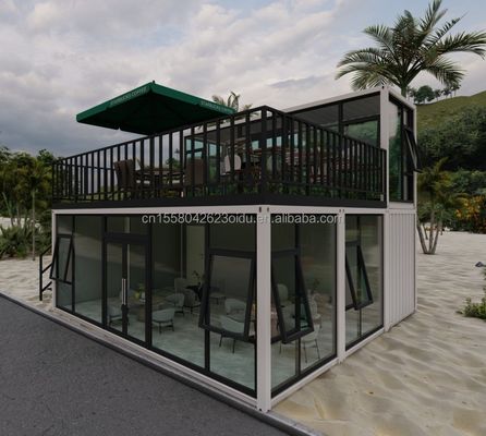 Cornice di piegatura in acciaio galvanizzato Container mobili per la spedizione Negozi Bar Container Mobile Coffee Shop Contiene Casa Prefabricata