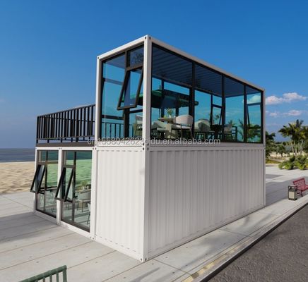 Cornice di piegatura in acciaio galvanizzato Container mobili per la spedizione Negozi Bar Container Mobile Coffee Shop Contiene Casa Prefabricata