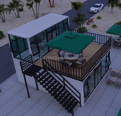 Cornice di piegatura in acciaio galvanizzato Container mobili per la spedizione Negozi Bar Container Mobile Coffee Shop Contiene Casa Prefabricata