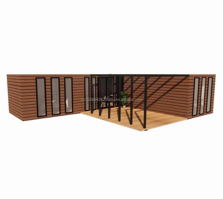 Soluzione di vita ecologica a colori personalizzati Case in acciaio prefabbricate combinate con opzioni da 20 piedi o 40 piedi e case in container
