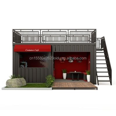 Luxury Shipping Container Bar 20FT Container Coffee Shop and Restaurant con piegatura in acciaio galvanizzato 180g