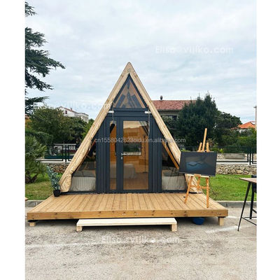 Hotel Resort Casa prefabbricata in container con un letto bagno cucina e porta a pannello sandwich in forma triangolare moderna