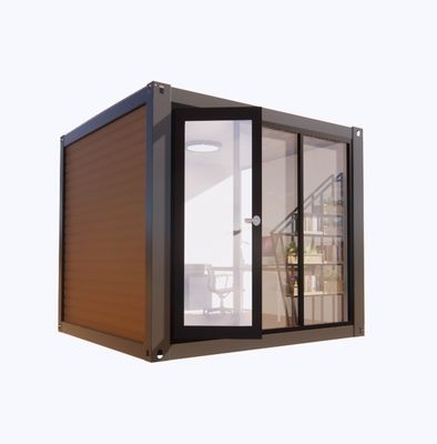 Casa in container conveniente con pannello sandwich ondulato da 50/75/100 mm parete e finestre in lega di alluminio