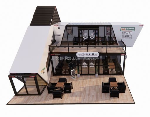 Casa da giardino prefabbricata pieghevole espandibile con tubi quadrati in acciaio galvanizzato struttura principale stile di design cinese