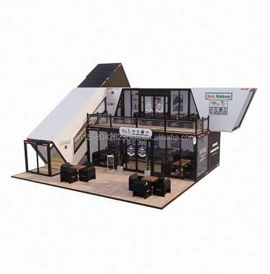 Casa da giardino prefabbricata pieghevole espandibile con tubi quadrati in acciaio galvanizzato struttura principale stile di design cinese